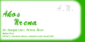 akos mrena business card